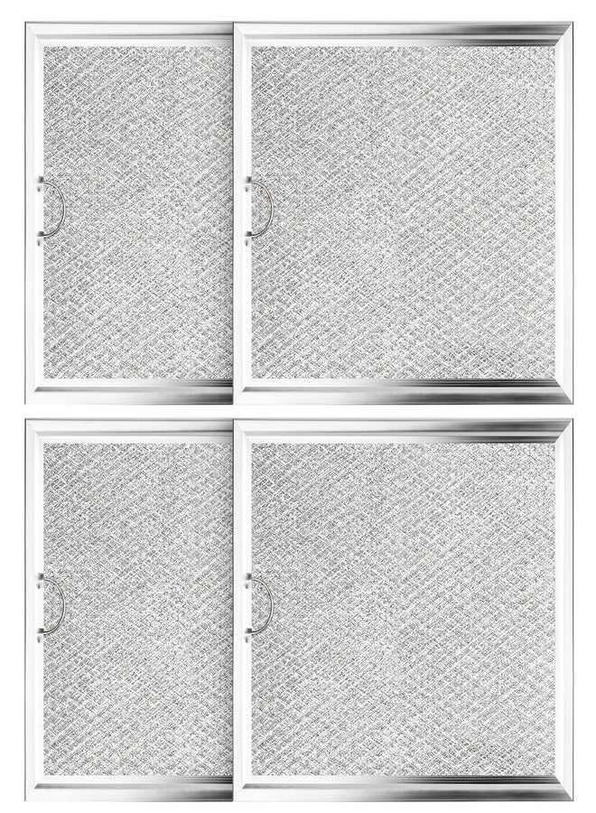 LUBIYACK 4Pcs Microwave Grease Filter Replacement for GE WB6X486, Microwave Filter Replacement 9" x 7.72" Grease Filter Replacement - Image 1